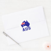 Australië Continent Ronde Sticker (Envelop)