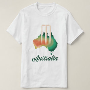 Australië Cricket-kaart. T-shirt