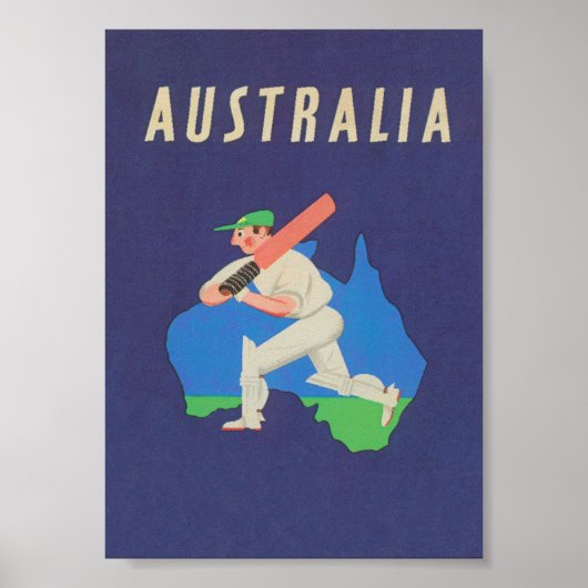 Australië Cricket  Sportreisposter Poster (Voorkant)