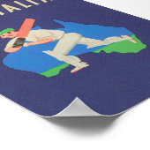 Australië Cricket  Sportreisposter Poster (Hoek)