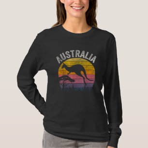 Australië Dag Grappige Australische Kangoeroe Retr T-shirt