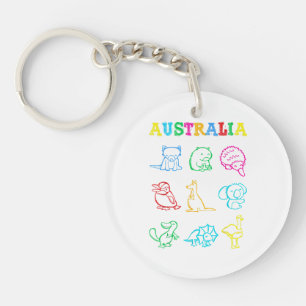 Australië Dag Peuter Shirt Grappige Dieren Austral Sleutelhanger