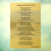 Australië de Plaats om Venster te zijn het Kopen Raamsticker (Vel 3)