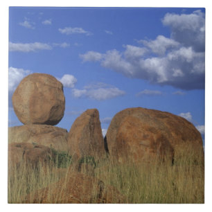 Australië, Devil's marbles. Sferische zandsteen Tegeltje