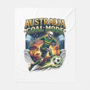 Australië Doel Modus Skelet Striker Naties Streetw Fleece Deken