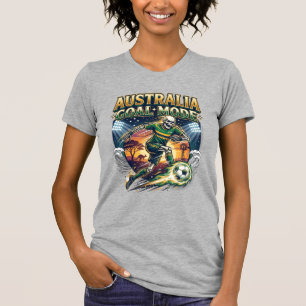 Australië Doel Modus Skelet Striker Naties Streetw T-shirt