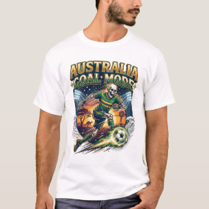 Australië Doel Modus Skelet Striker Naties Streetw T-shirt