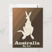 Australië door Air Kangaroo reisposter. Briefkaart (Voorkant / Achterkant)