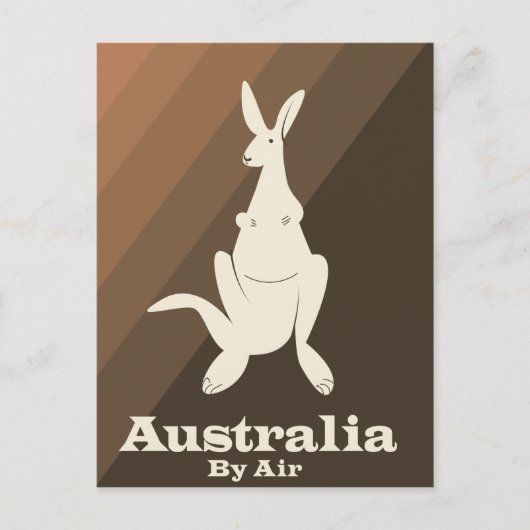 Australië door Air Kangaroo reisposter. Briefkaart (Voorkant)