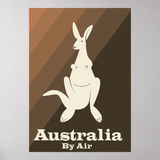 Australië door Air Kangaroo reisposter. Poster (Voorkant)