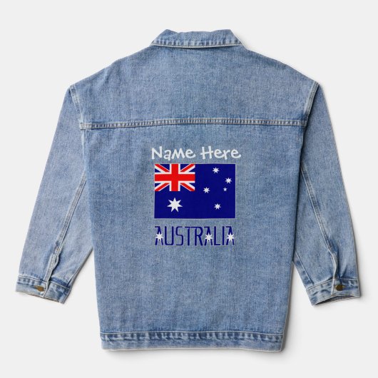 Australie Drapeau blanc Personnalisation (Verso)