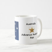 Australie Drapeau Mug avec nom d'hymne national (Devant droit)