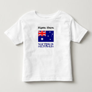 Australië en Australische Vlag Zwart Persoonlijk Kinder Shirts