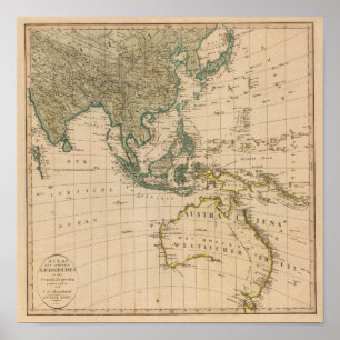 Australië en Azië Poster