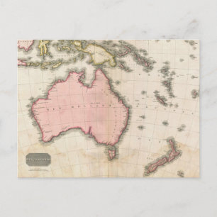 Australië en het zuidwestelijk deel van de Stille Briefkaart
