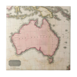 Australië en het zuidwestelijke deel van de Still Tegeltje
