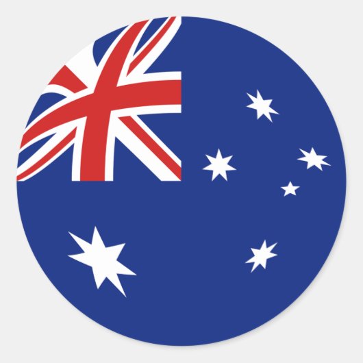 Australië Fisheye Flag Sticker (Voorkant)
