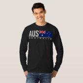 AUSTRALIË FLAG AUSTRALIAN LAND CODE AUS SPORTS T-SHIRT (Voorkant volledig)