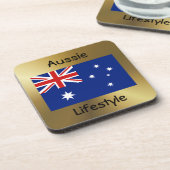 Australië Flag+Text Onderzetter (Linkerzijde)