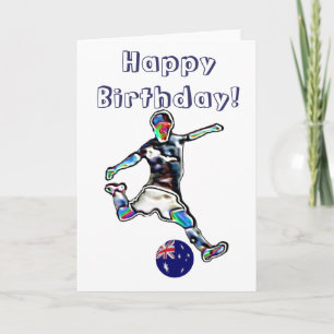 Australië Football voetbal verjaardagskaart Kaart