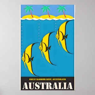 Australie Grand Barrière de corail Affiche de voya