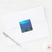 Australië, Great Barrier Reef. Paars Vierkante Sticker (Envelop)