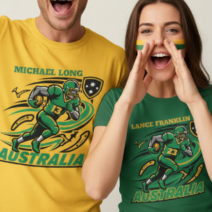 Australië Gridiron Football Dynamische Actie Atlee T-shirt