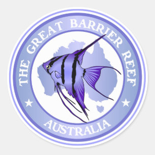 Australië - het Great Barrier Reef Ronde Sticker