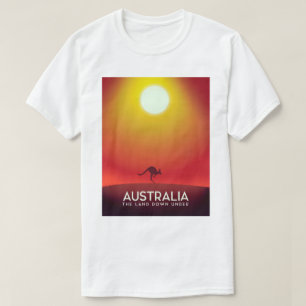 Australië "Het land hier beneden" vakantieprint. T-shirt
