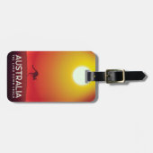 Australië "Het land onder" vakantiedruk. Bagagelabel (Voorkant horizontaal)