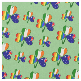 Australië Ierland Gay Pride Shamrock Stof