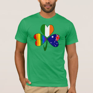 Australië Ierland Gay Pride Shamrock T-shirt
