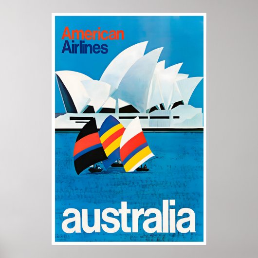 Australie Impression Sydney Affiche de Voyage Art (Devant)
