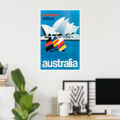Australie Impression Sydney Affiche de Voyage Art (Bureau à domicile)