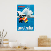 Australie Impression Sydney Affiche de Voyage Art (Cuisine)