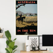 Australië in de Sun Travel Poster (Thuiskantoor)
