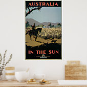 Australië in de Sun Travel Poster (Keuken)