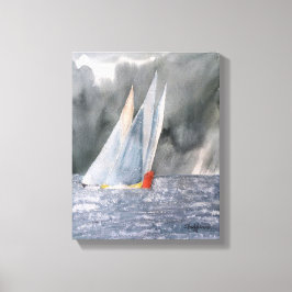 AUSTRALIË JACHT RACE WATERVERF CANVAS AFDRUK