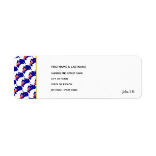 AUSTRALIE John 3:16 Sticker Adresse de retour Labe