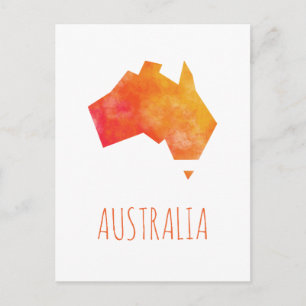 Australië-kaart Briefkaart