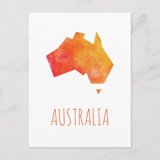 Australië-kaart Briefkaart (Voorkant)