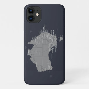 Australië-kaart iPhone 11 Hoesje