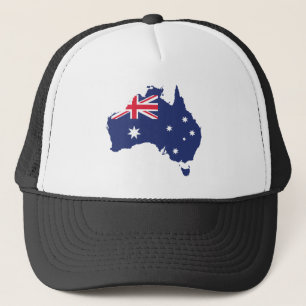 AUSTRALIË KAART EN VLAGBLAUW TRUCKER PET