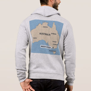 Australië Kaart Hoodie Retro Australian BA
