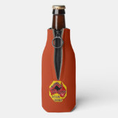 Australië Kaart Land Down Under Kangaroo Monogram Flesjeskoeler (Fles Achterkant)