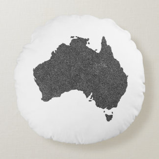 Australië Kaart Ontwerp met Verborgen Grenzen Rond Kussen