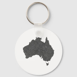 Australië Kaart Ontwerp met Verborgen Grenzen Sleutelhanger