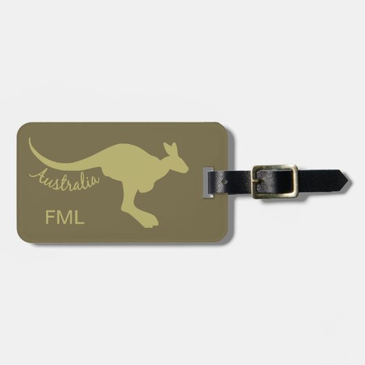 Australië Kangaroo aangepast bagagelabel (Voorkant horizontaal)
