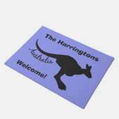 Australië Kangaroo aangepaste tekst & kleur deurma Deurmat (Schuin)