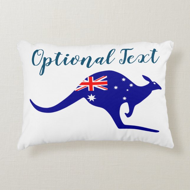 Australië Kangaroo & Flag Accent Kussen (Voorkant)